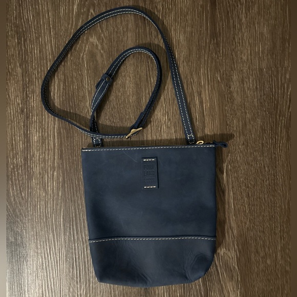 Portland Leather Goods Navy Blue Crossbody Bag - Picture 1 of 8